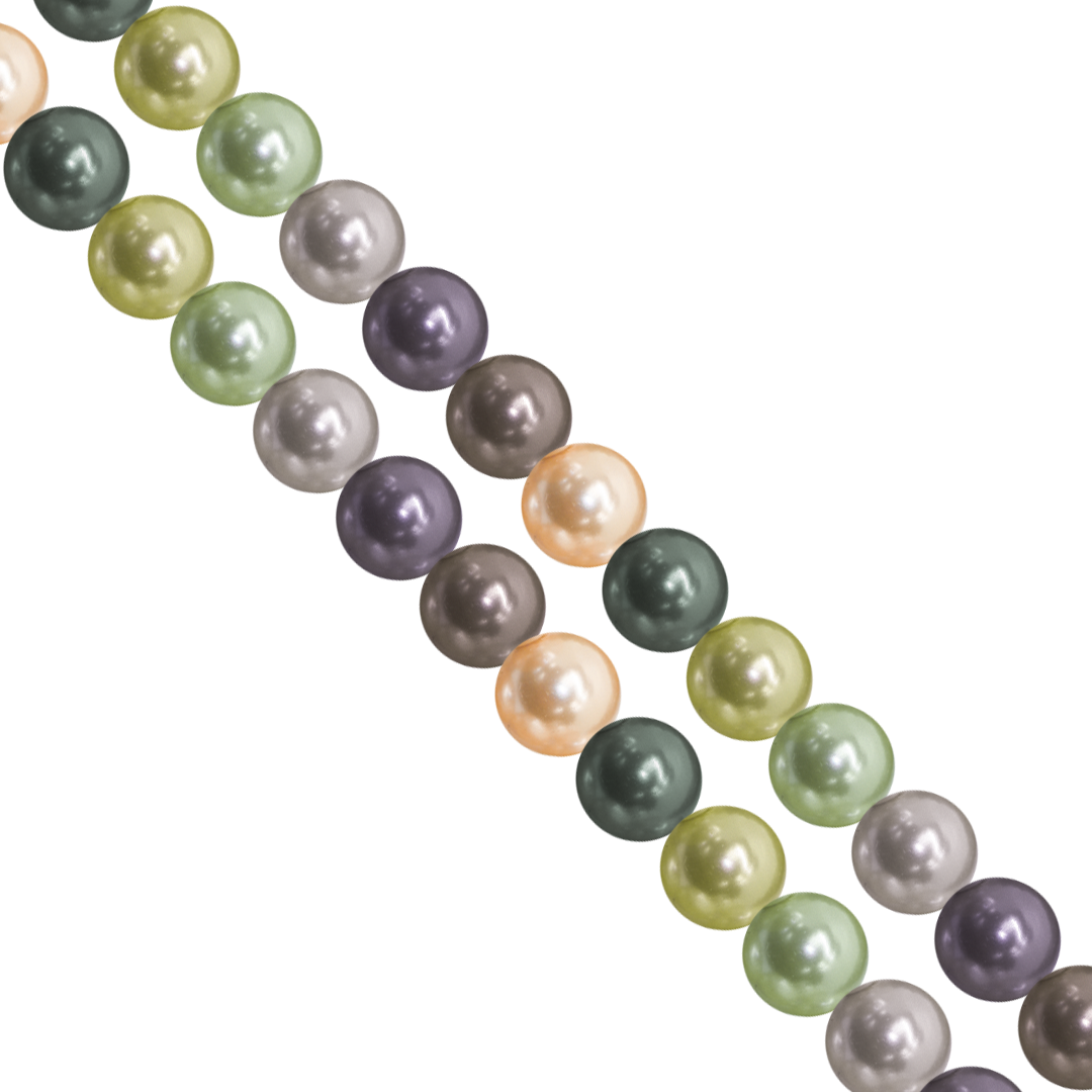 Shell Pearls, 14mm, Approx 25 pcs per strand, Available in Multiple Colours