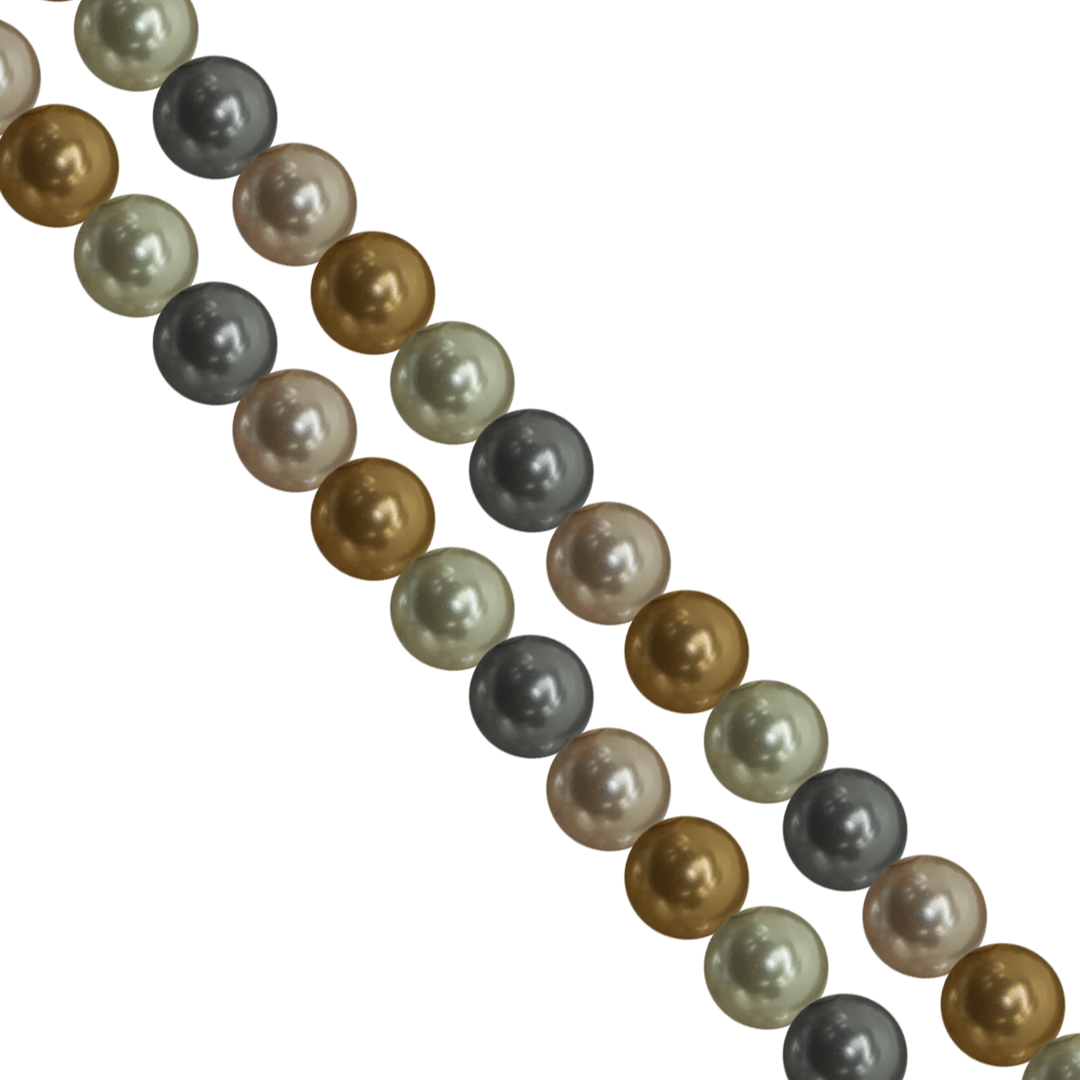 Shell Pearls, 14mm, Approx 25 pcs per strand, Available in Multiple Colours