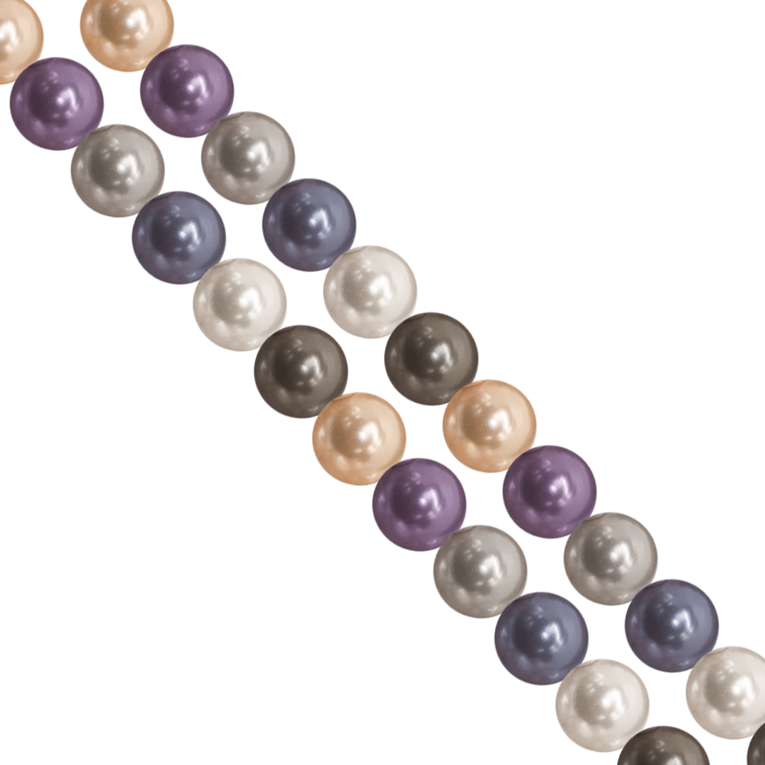 Shell Pearls, 14mm, Approx 25 pcs per strand, Available in Multiple Colours