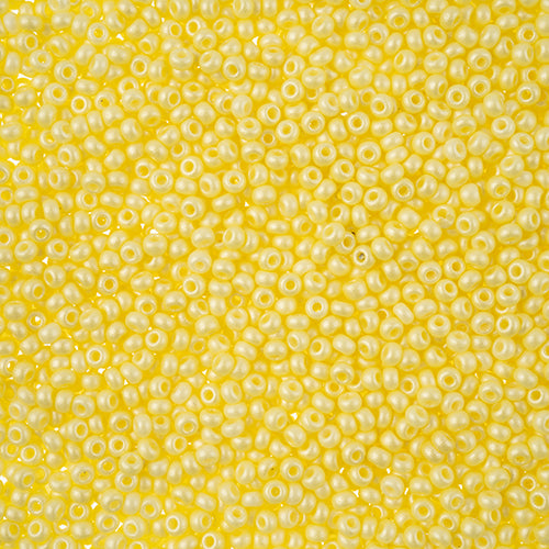10/0 -Czech Seed Beads PermaLux Dyed Chalk Light Yellow