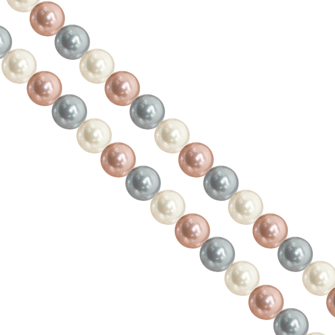 Shell Pearls, 14mm, Approx 25 pcs per strand, Available in Multiple Colours