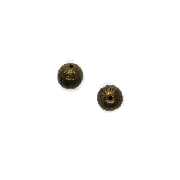 Spacers, Webbed Spacer, Alloy, Bronze, 10mm X 10mm, Sold Per pkg of 10