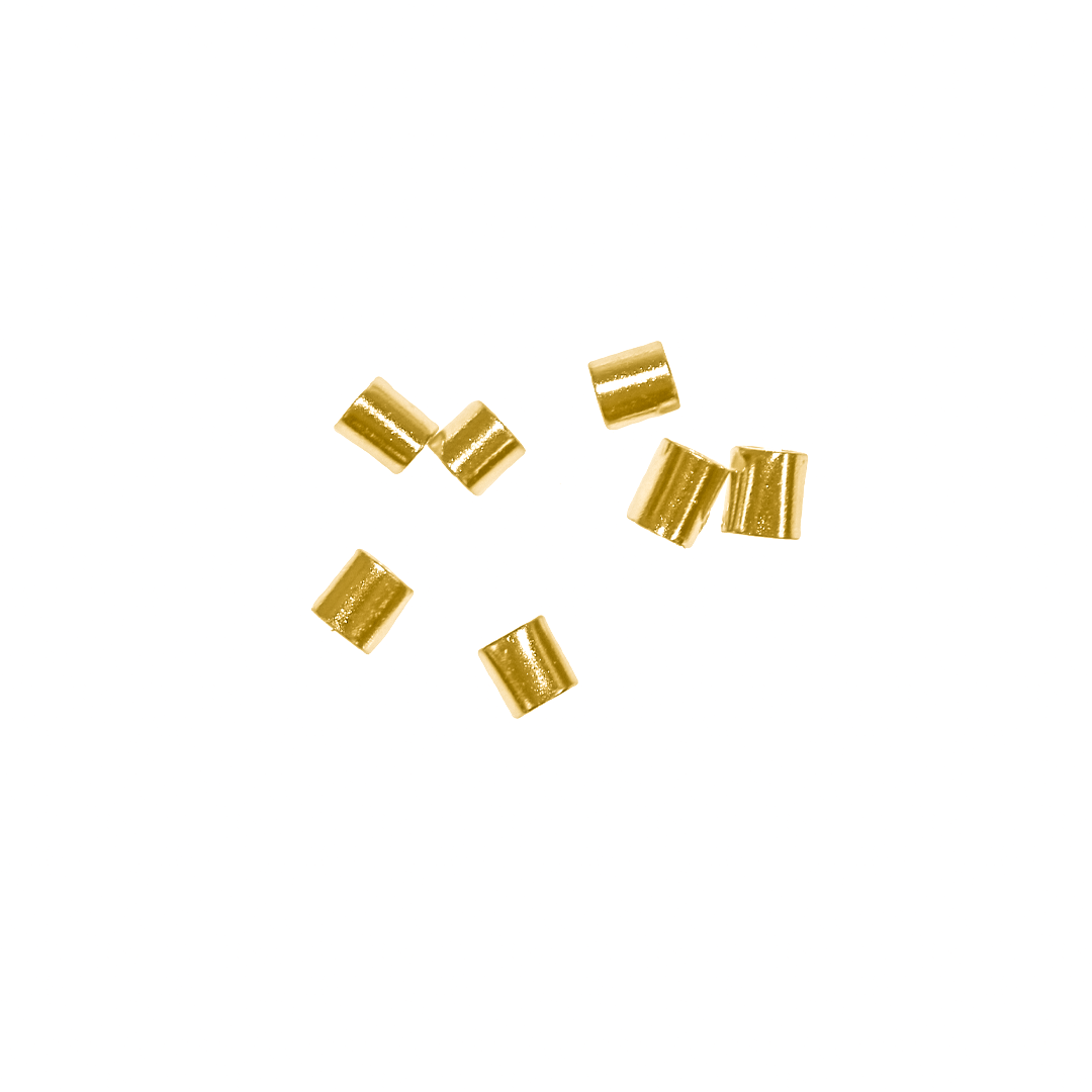 Crimp Bead, Cylinder, Stainless Steel, 1.5mm x 1.5mm x 1mm, Bright Silver, Silver: Sold Per pkg of Approx 300, Gold: Sold Per pkg of Approx 150, Available in Multiple Colours