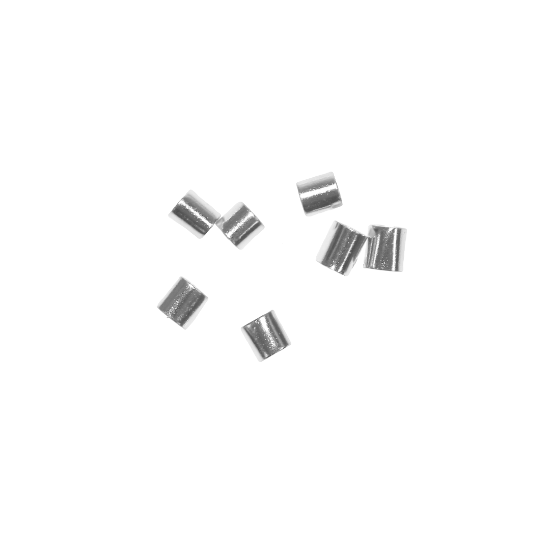 Crimp Bead, Cylinder, Stainless Steel, 1.5mm x 1.5mm x 1mm, Bright Silver, Silver: Sold Per pkg of Approx 300, Gold: Sold Per pkg of Approx 150, Available in Multiple Colours
