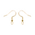 Shepherd Hook Earrings with Bead & Coil, 20mm x 9mm, Sold Per pkg of 5 pairs, Available in Multiple Materials