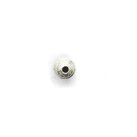 Spacers, Sparkly Ball Spacer, Alloy, Silver, 5mm X 5mm X 5mm, Sold Per pkg of 10 - Butterfly Beads