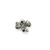 Spacers, Mosaic Tube Spacer, Alloy, Silver, 6mm X 8mm X 5mm, Sold Per pkg of 18 - Butterfly Beads
