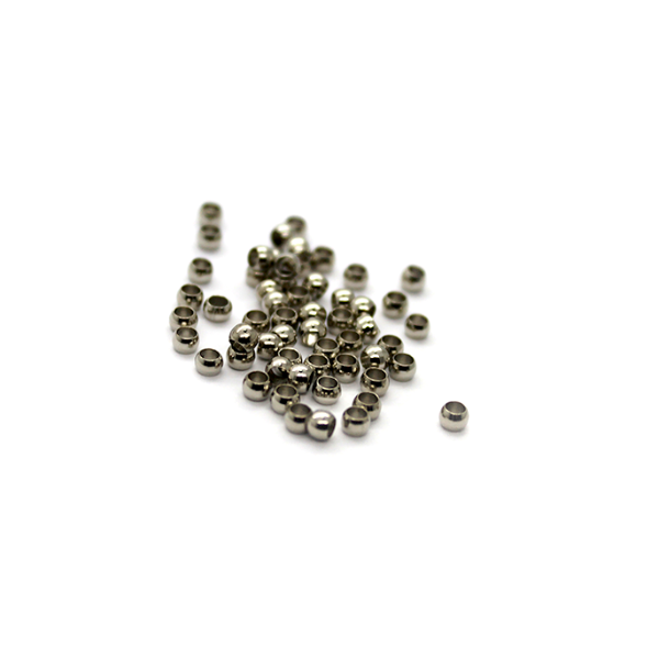 Crimp, Beads, 3mm X 3mm, Alloy,  Sold Per pkg of 70+ pcs/bag, Available in various colours