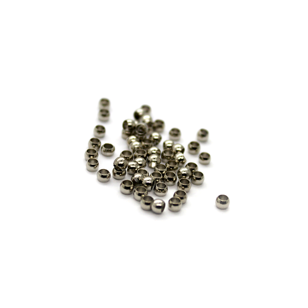 Crimp, Beads, 3mm X 3mm, Alloy,  Sold Per pkg of 70+ pcs/bag, Available in various colours