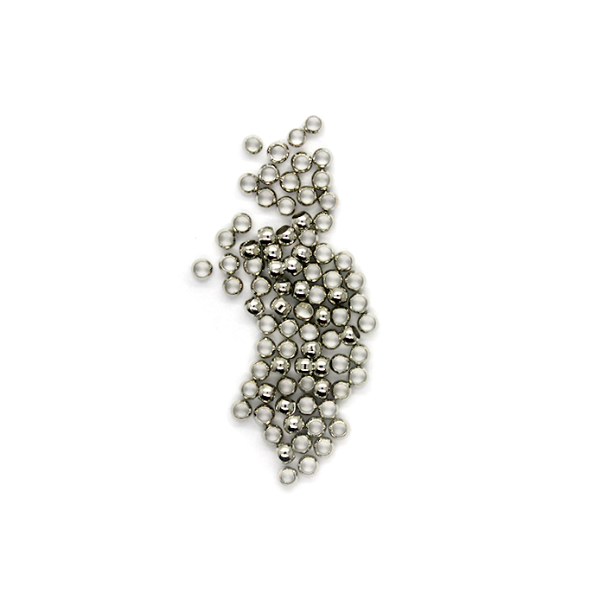 Crimps, Bead, Silver, Alloy, 2mm x 1.7mm, Sold Per pkg of Approx 280+