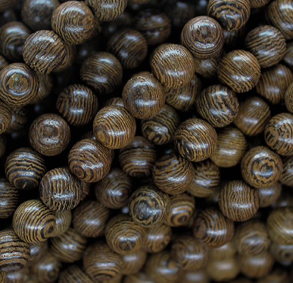 Sandal Wood,  Dark Brown Wood Beads, 10mm, 2mm hole size 60 pcs per package