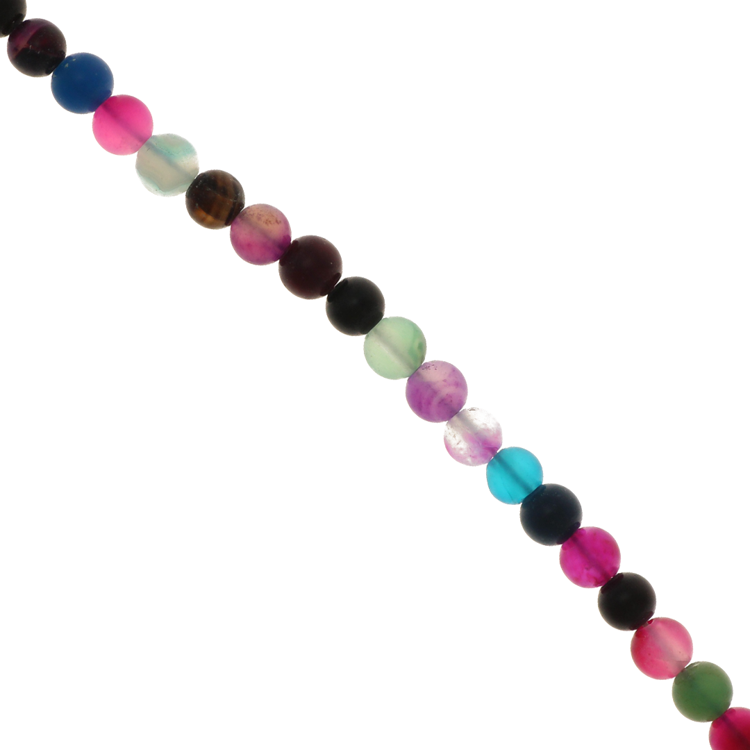 Matte Banded Agate, Semi-Precious Stone, Available in 5 Sizes and 9 Colours