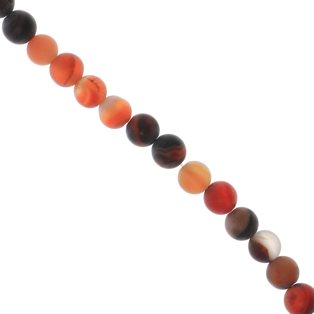 Matte Banded Agate, Semi-Precious Stone, Available in 5 Sizes and 9 Colours