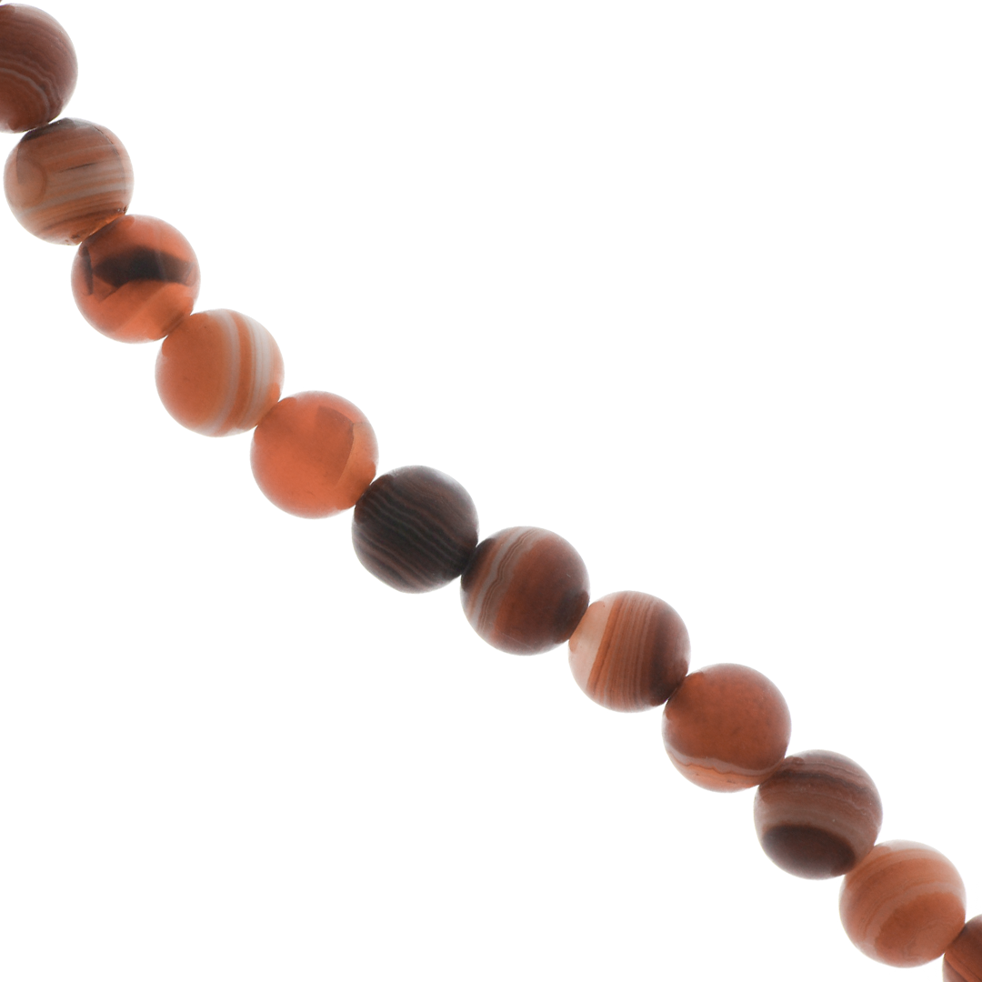 Matte Banded Agate, Semi-Precious Stone, Available in 5 Sizes and 9 Colours
