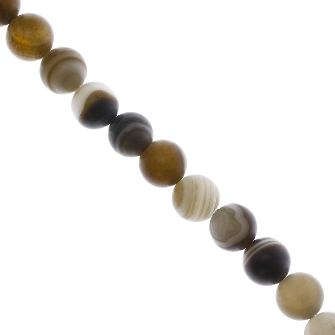 Matte Banded Agate, Semi-Precious Stone, Available in 5 Sizes and 9 Colours