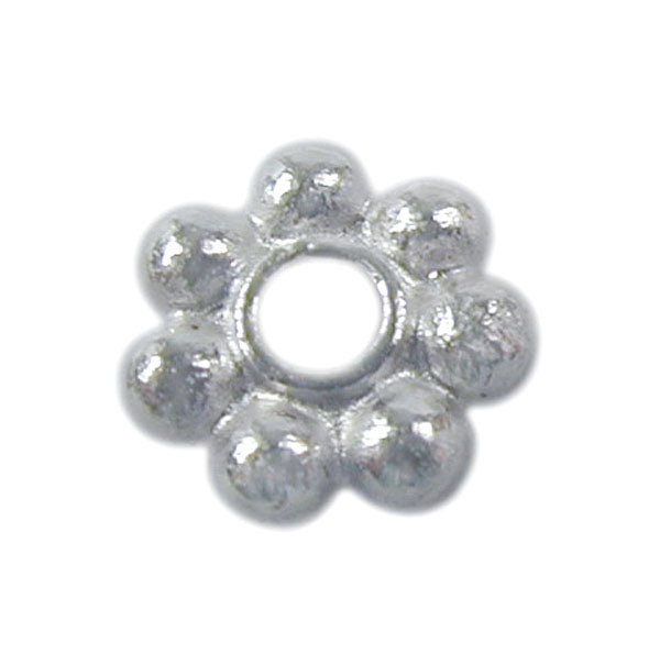 Spacer, Daisy, Sterling Silver, 4mm, 4pc