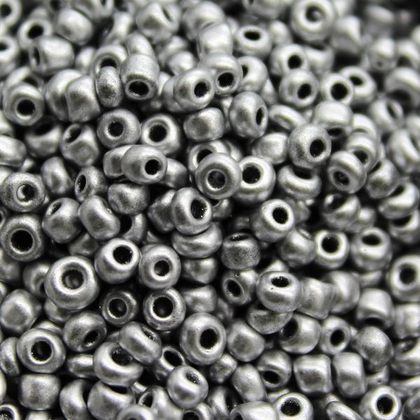 Seed Bead Bulk Bags - 6/0 - Silver Matte Metallic - 447g/6,000pcs