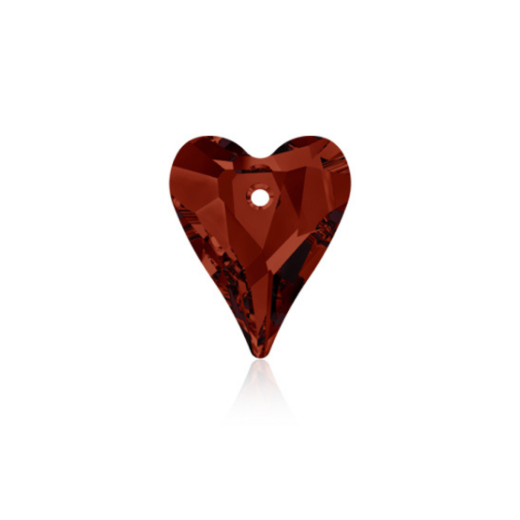Swarovski Pendants, Wild Heart (6240), 17mm x 14mm, 3 pcs per bag, Available in 5 Colours