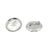 Brooch Base Pins, Bright Silver, Alloy, 29mm x 29mm, Sold Per Pkg 4 pcs