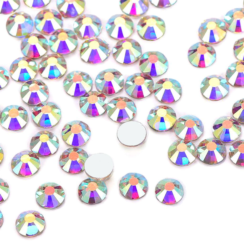 Rhinestone Flatbacks Bulk, Crystal, SS40, 8.5mm, approx. 144pcs/bag, Available in 2 Colors