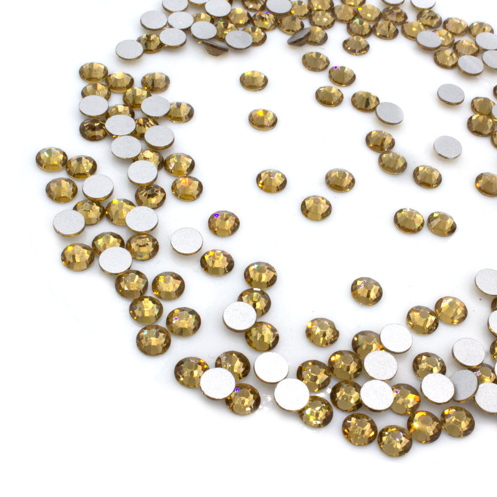 Rhinestone Flatbacks Bulk, Crystal, SS8, 2.5mm, approx. 1440pcs/bag, Available in 25 Colors