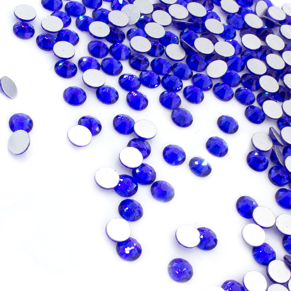 Rhinestone Flatbacks Bulk, Crystal, SS8, 2.5mm, approx. 1440pcs/bag, Available in 25 Colors