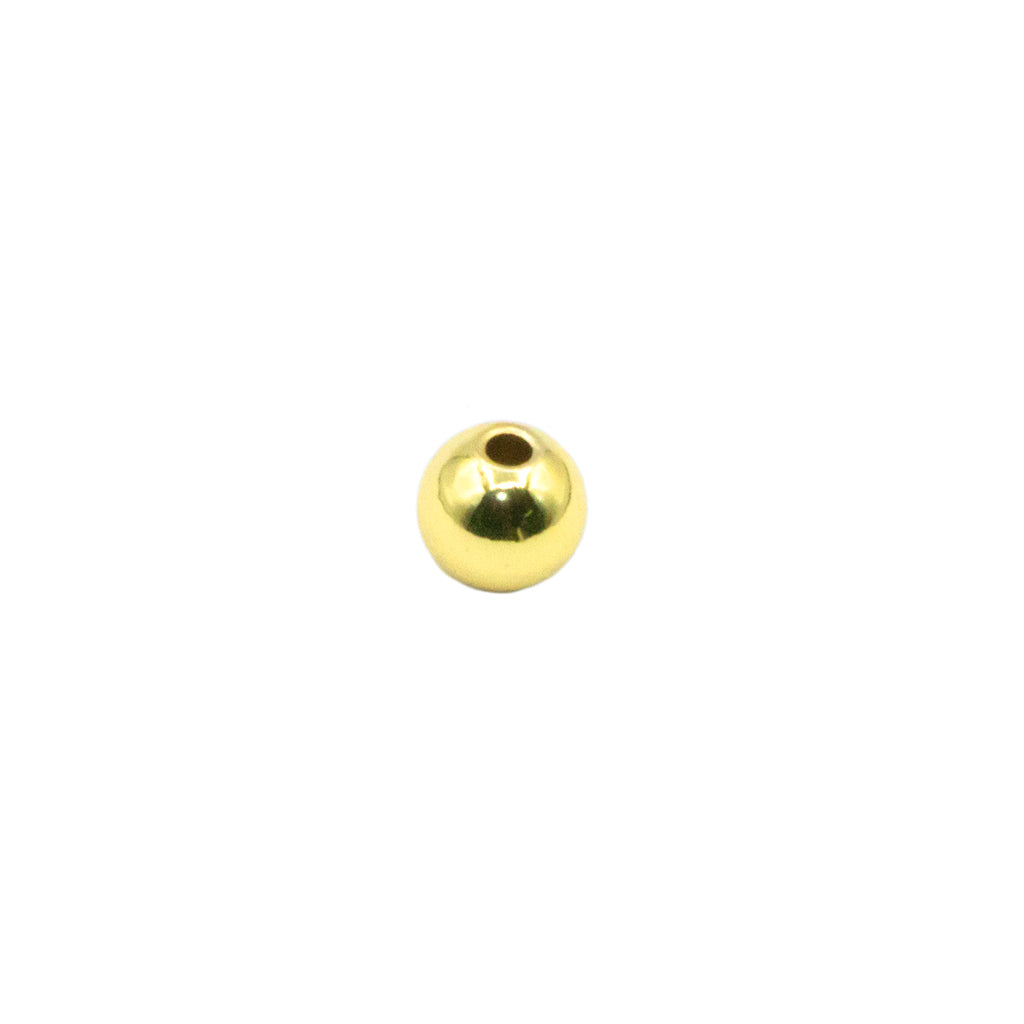 Spacers, Small Round, Gold-Plated, 4mm, Sold Per pkg of 10
