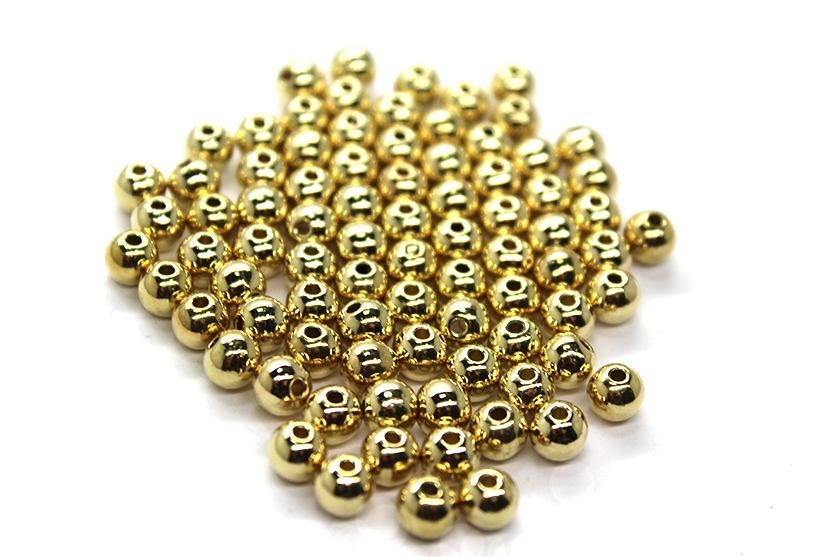 High Quality Plastic Beads, Gold, Available in Multiple Sizes