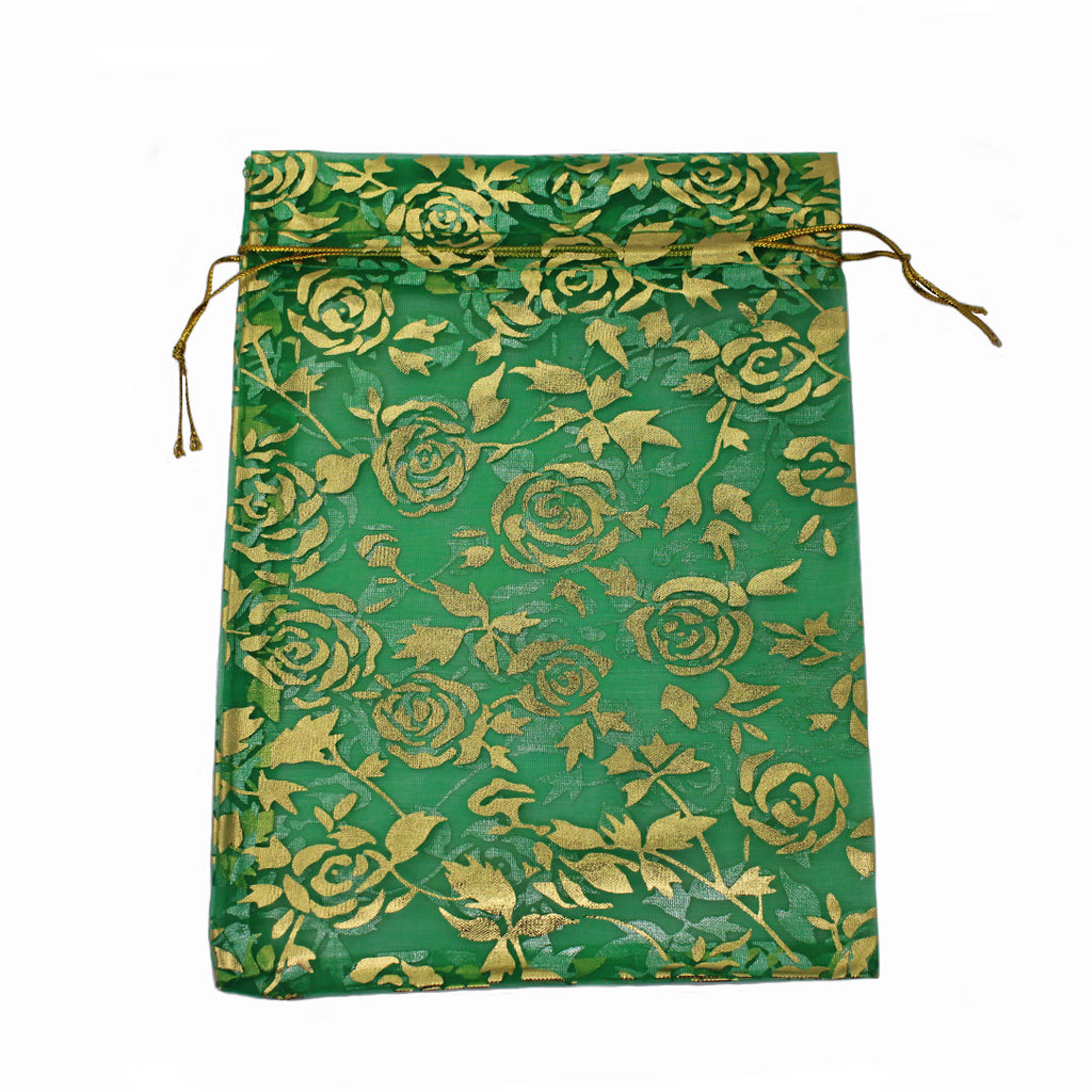 Tools, Large Organza Flower Fabric Bags, 23cm x 17cm, Available in 4 Colors, Bundle of 100