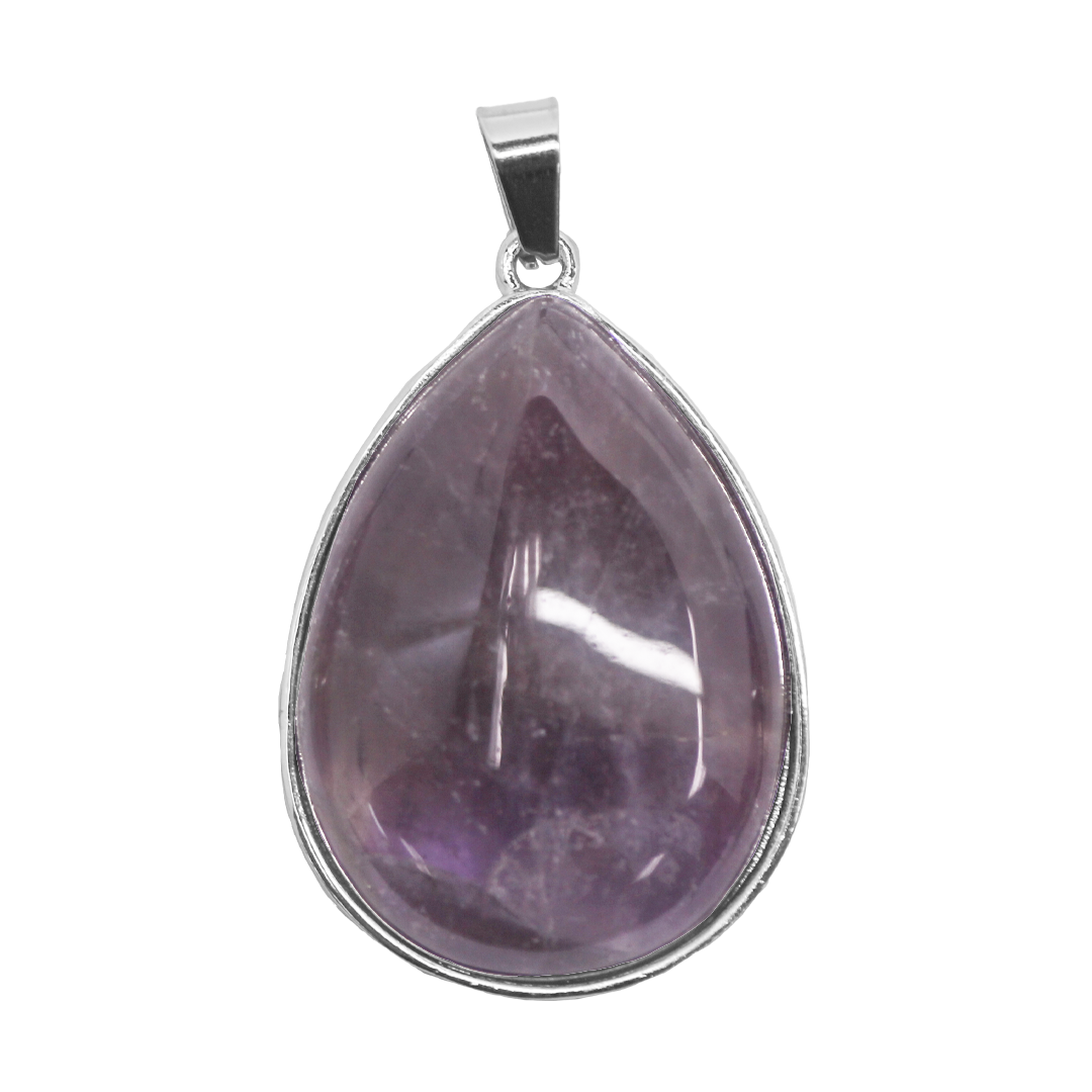 Gemstone Pendant, Drop, 39mm x 26.5mm, Available in Multiple Gemstones-, 1 pc