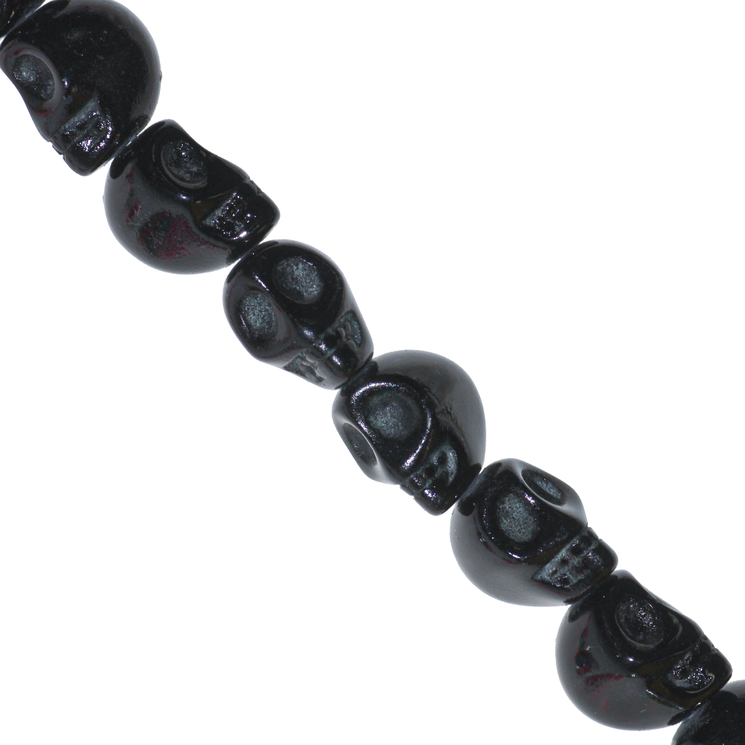 Black Dyed Turquoise, Grinning Skull Stones, Semi-Precious Stone, Available in Multiple Sizes