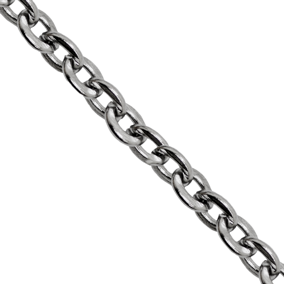 Chains, Flat Cable Chain, Alloy, 6mm x 4mm x 3mm per loop - Sold Per Meter