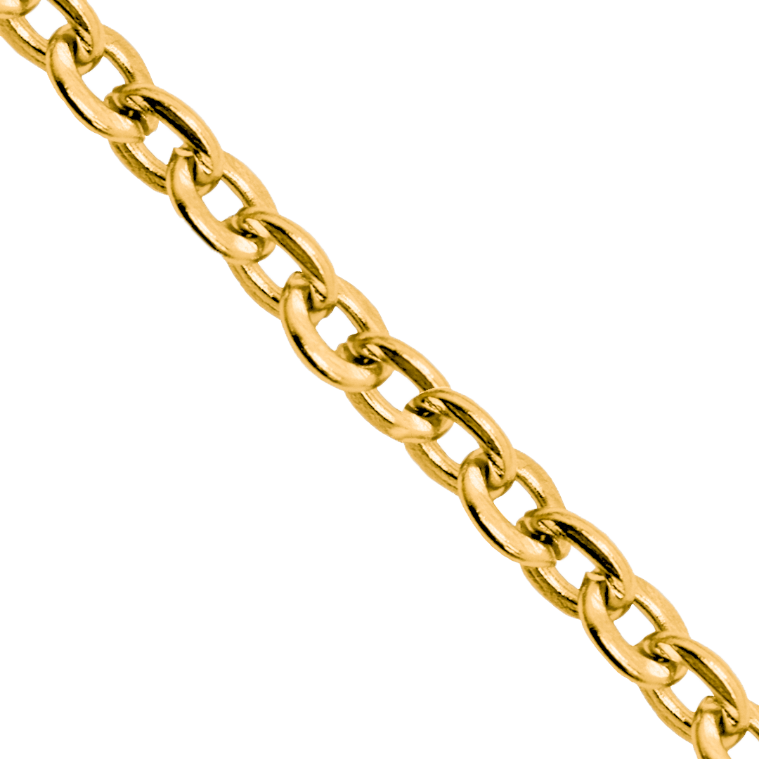 Chains, Flat Cable Chain, Alloy, 6mm x 4mm x 3mm per loop - Sold Per Meter