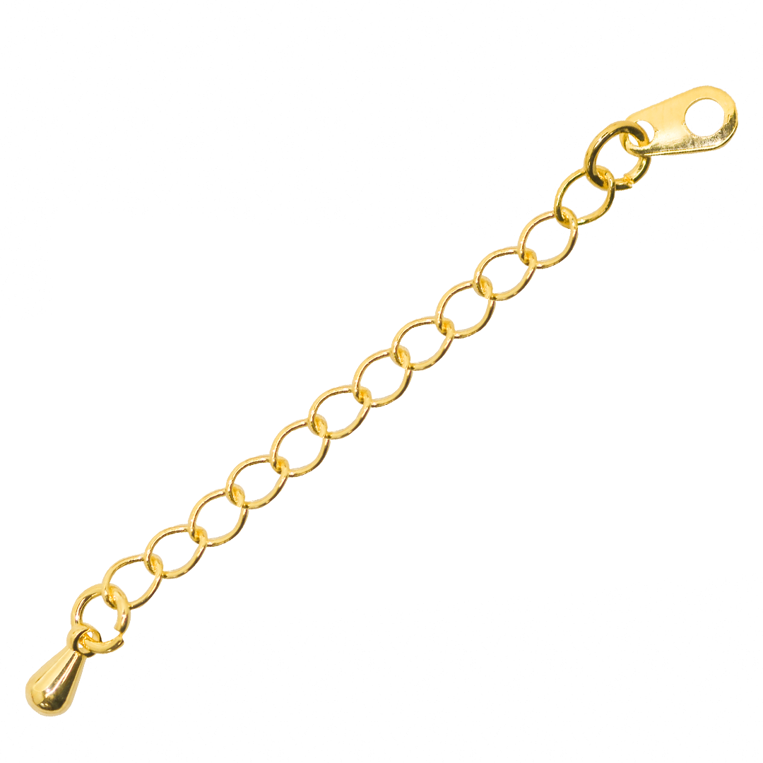 Chains, Chain Extender with Teardrop Bead, 2.0 inches, Sold Per pkg of 6, Available in Multiple Colours