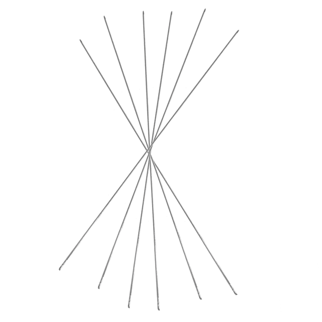 Beading Needles, 120mm x 4.5mm, 6 pcs