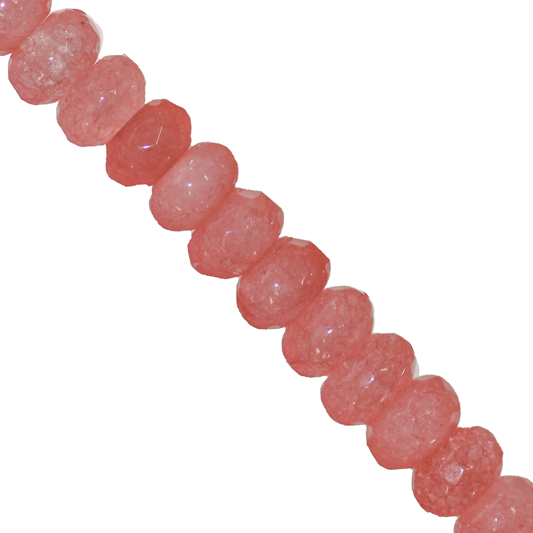 Dyed Agate, Rondelle, Faceted, Semi-Precious Stone, 7.5mm x 5mm, 65 pieces per strand, Available in a Variety of Colours