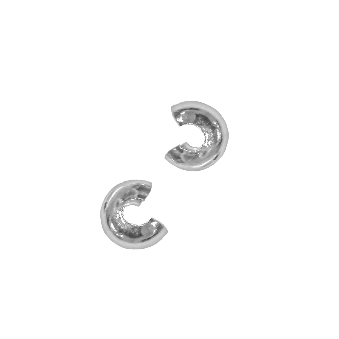 Crimp Cover, Stainless Steel, Silver, Sold Per Pkg 18 pcs - Available in Multiple Sizes