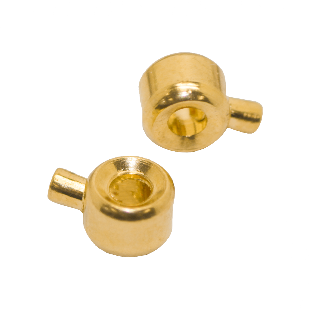 Crimps, Bead, Brass, 4.5mm x 3mm, Sold Per pkg of Approx 20, Available in 2 Colours