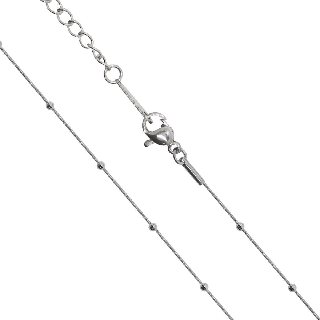 Chains, Round Bead Snake Chain, Stainless Steel, 18 inches, Sold Per pkg of 12