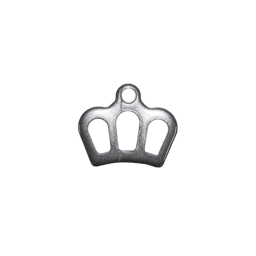 Charms, Royal Crown, Silver, Stainless Steel, 8.5mm x 10mm x 0.8mm, Sold Per pkg of 20