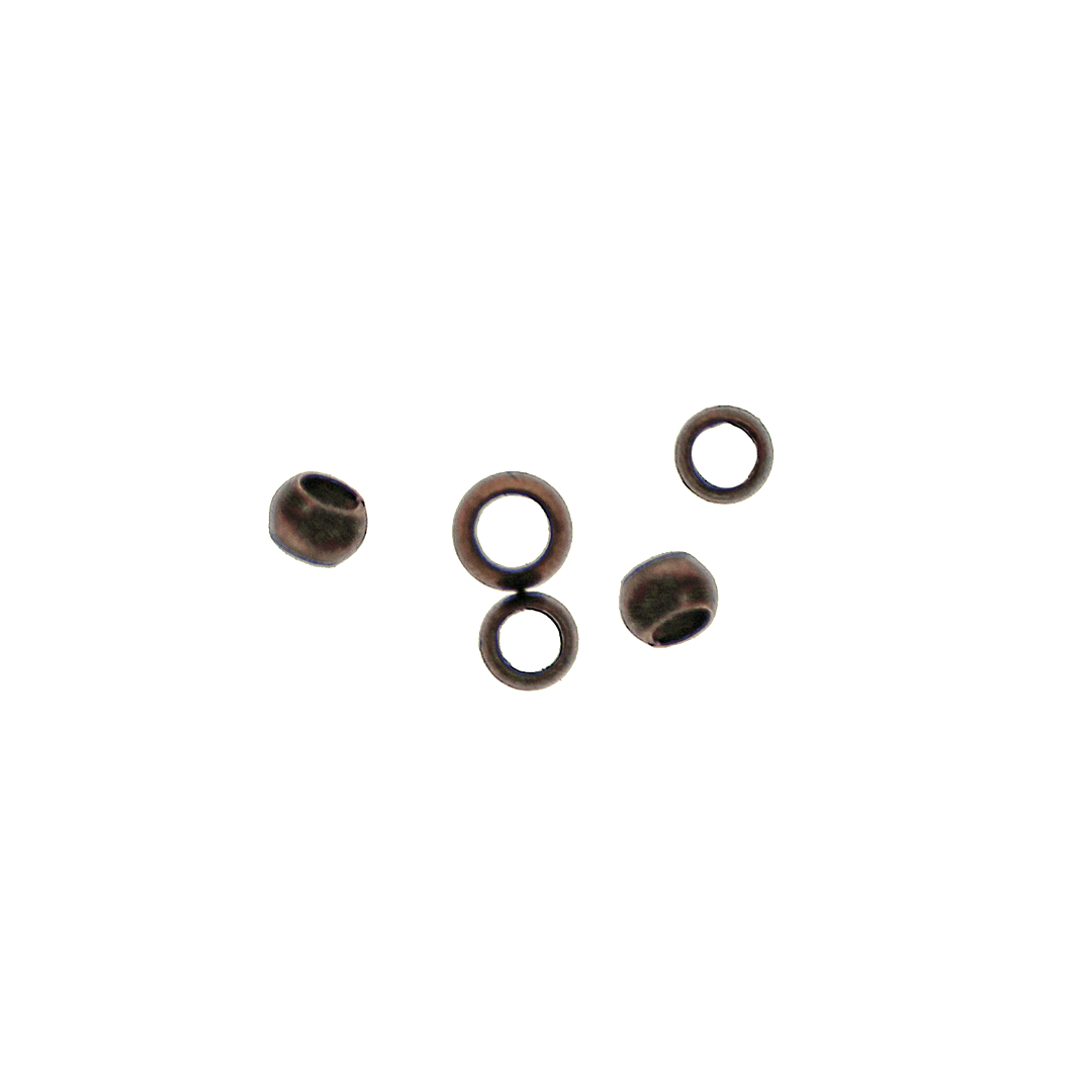Crimp Beads, Round, Antique Copper, Alloy, 2mm x 1.5mm, Sold Per pkg of Approx 110