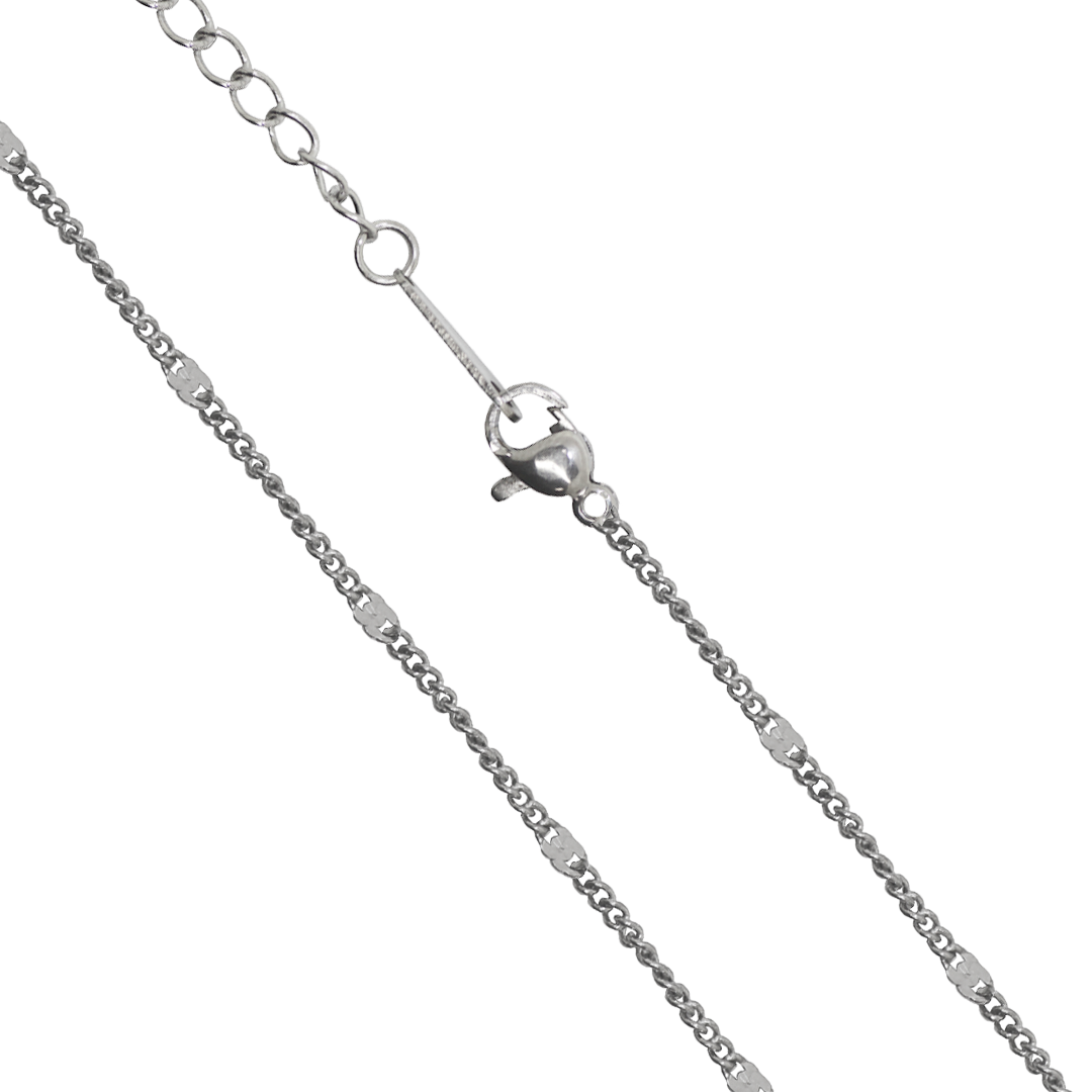 Chains, Curb Chain with Sequin, Stainless Steel, 18 inches, Sold Per pkg of 12
