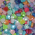 Plastic Beads Bulk Bag, Heart, Multicolour AB, 9mm x 8.5mm x 3.5mm, Approx 400 pcs per bag