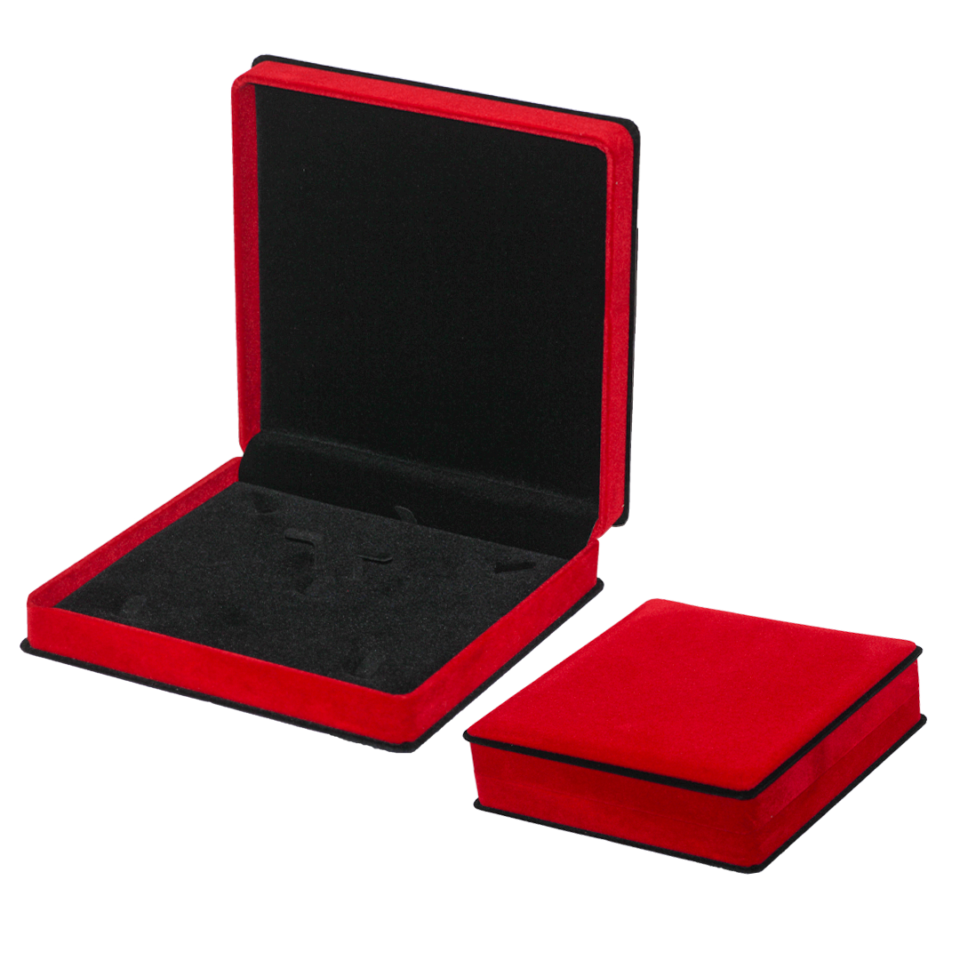 Tools, Jewelry Box, Velvet, Red, 19cm x 19cm x 4cm, 1 pc