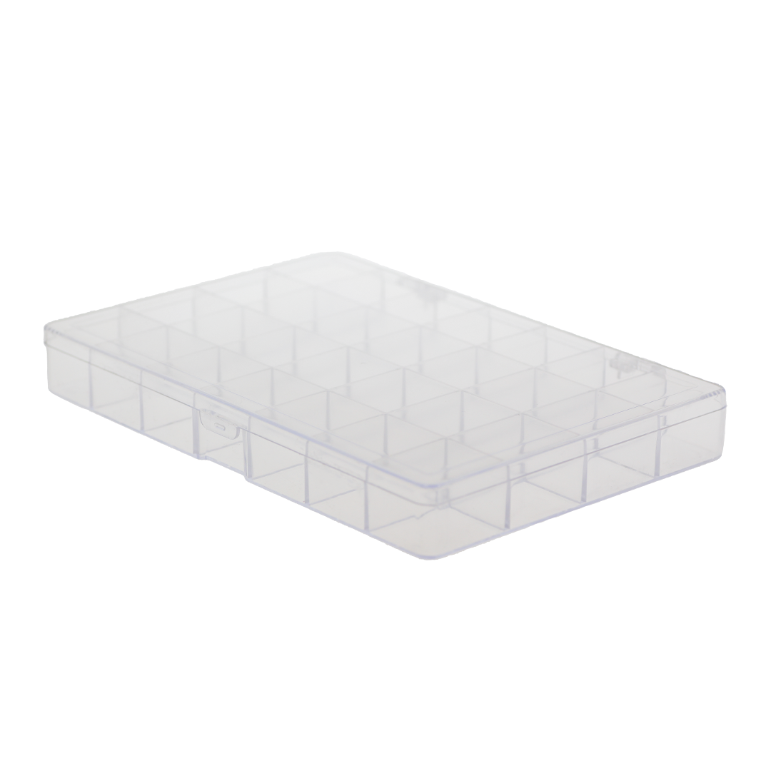 Tools, Acrylic Bead Organizer Container, 20cm x 13.4cm x 2.5cm, 28 Compartments, 1pc