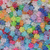 Plastic Beads Bulk Bag, Flower, Transparent, Multicolour AB, 7mm, Approx 750 pcs per bag