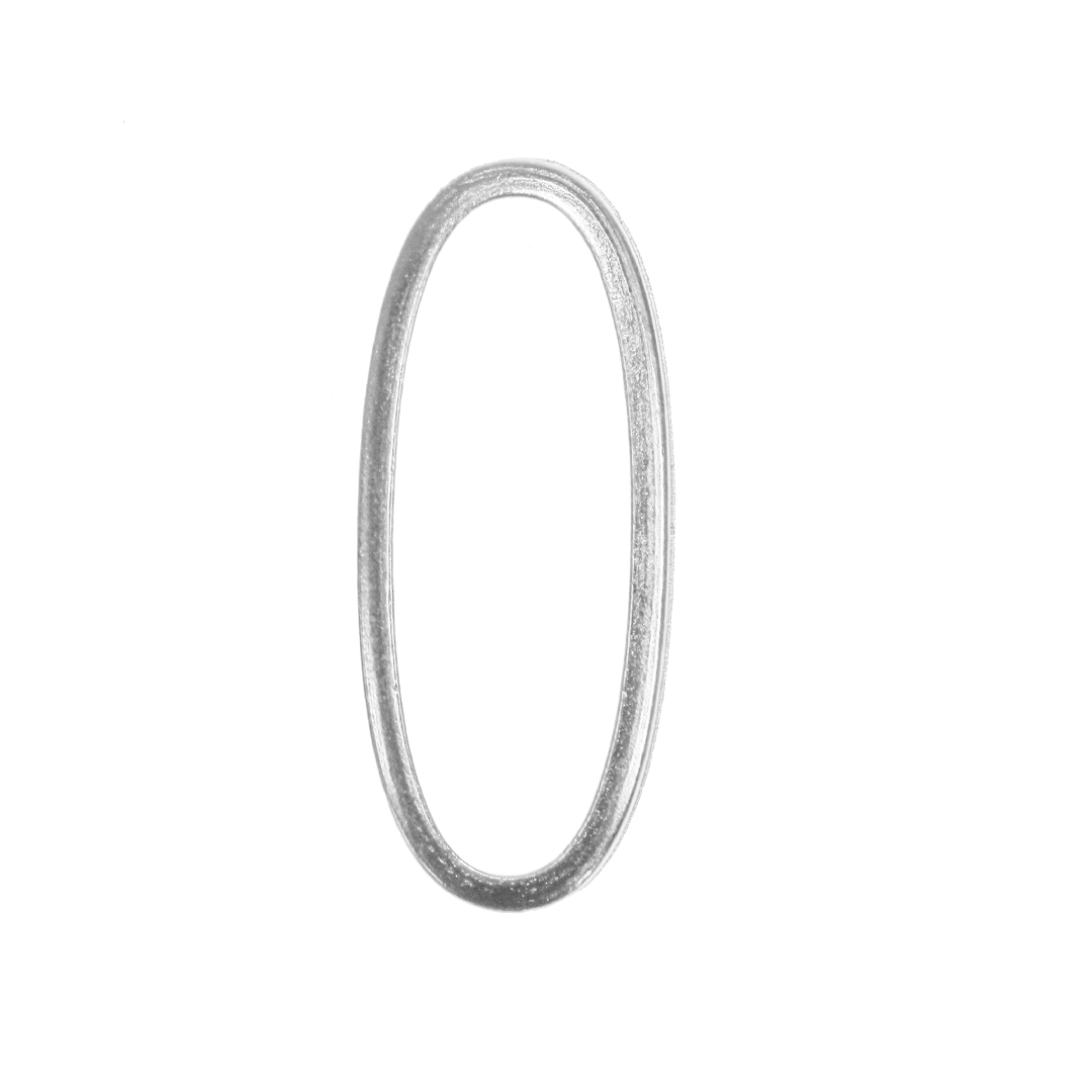 Connector, Oval, Alloy, Silver, 33mm x 14mm, Sold Per pkg of 8