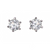 Earrings, Cubic Zirconia Stud, Round, 925 Sterling Silver, 5mm, Sold per pkg of 1 pair