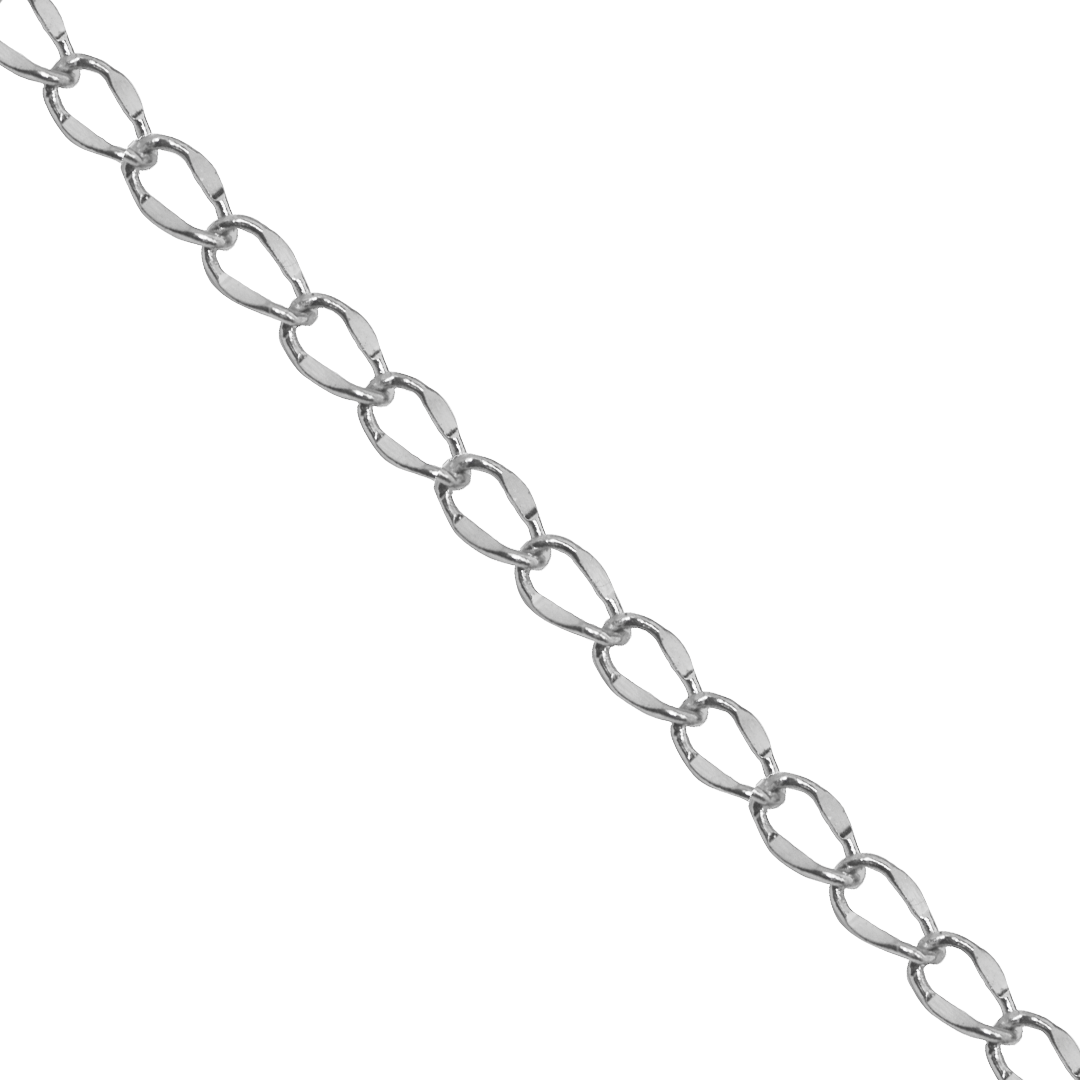 Chains, Curb, Stainless Steel, 4.5mm x 3mm x 1.5mm per loop, Sold per Meter