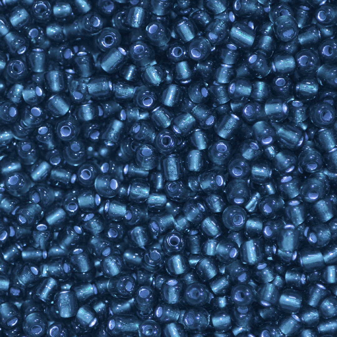 Seed Bead Bulk Bag - 8/0 - Steel Blue Silver Lined - 448g/13,000pcs